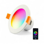 Smartlife Domotica Slimme wifi-inbouwspot met RGB en instelbare wittonen 15 watt 155 mm