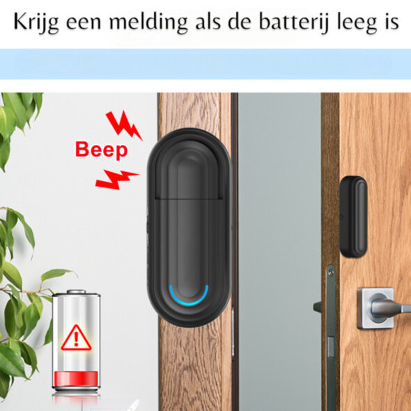Smartlife Domotica Slimme Wifi Deur / Raam Sensor Zwart