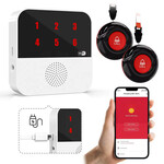 Smartlife Domotica SOS Knoppen Set (2x) | Inclusief Display | Uitbreidbaar tot 6 Wearables | Ouderenveiligheid