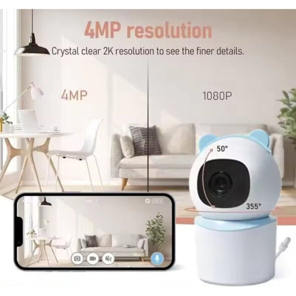 Smartlife Domotica 4MP Camera voor Optimale Veiligheid voor uw baby