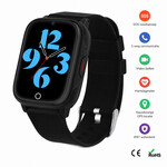 Smartlife Domotica GPS horloge voor kinderen met 4G, live GPS-locatie en videobellen, zwart
