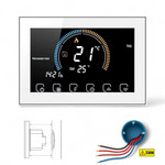 Smartlife Domotica Thermostaat voor elektrische vloerverwarming en infraroodpanelen met WiFi en touchscreen (wit)