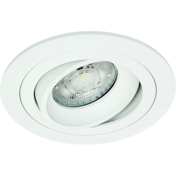 Sigmalicht Inbouwspot armatuur Nova rond wit, kantelbaar