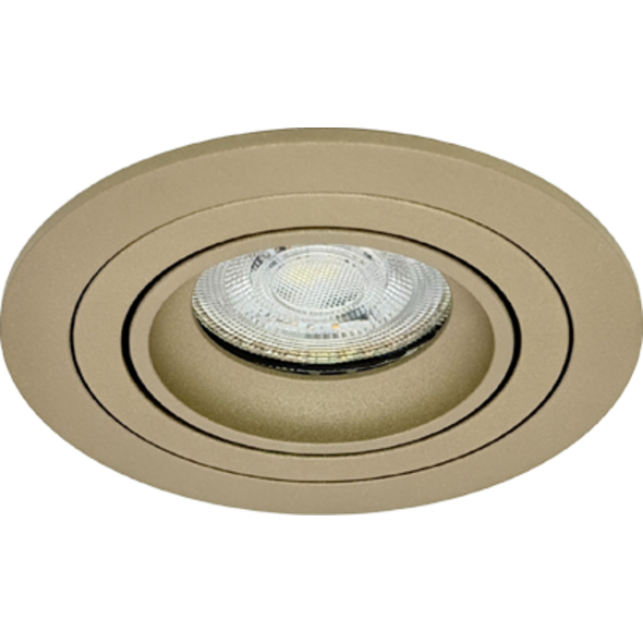 Sigmalicht Inbouwspot armatuur Nova rond champagne, kantelbaar