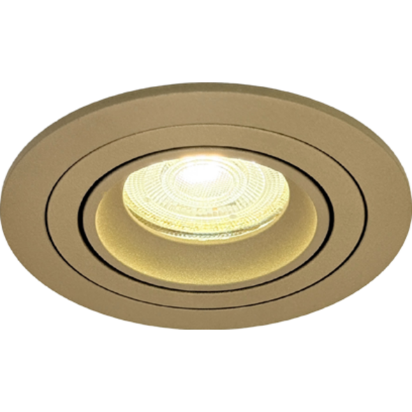 Sigmalicht Inbouwspot armatuur Nova rond champagne, kantelbaar