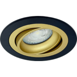 Sigmalicht Inbouwspot armatuur Nova rond zwart-goud, kantelbaar