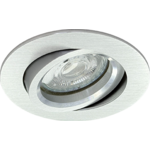 Sigmalicht Inbouwspot armatuur Veron rond geschuurd aluminium, kantelbaar