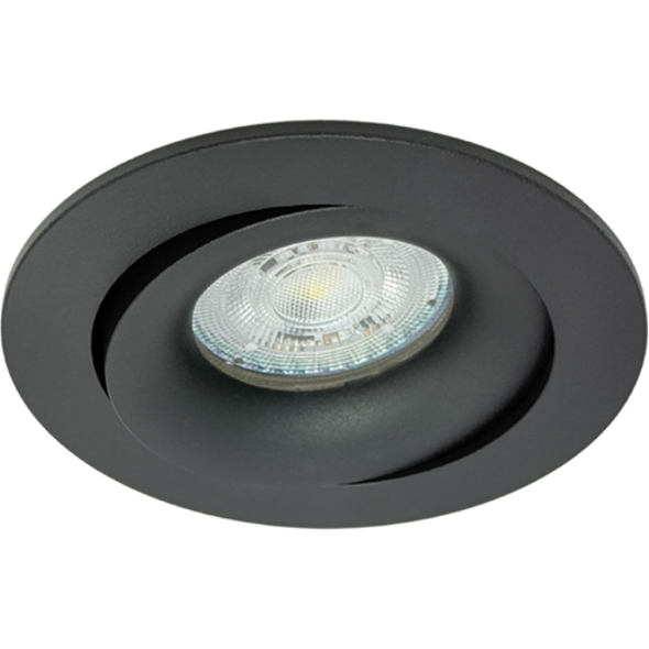 Sigmalicht Inbouwspot armatuur Oreo rond zwart, kantelbaar