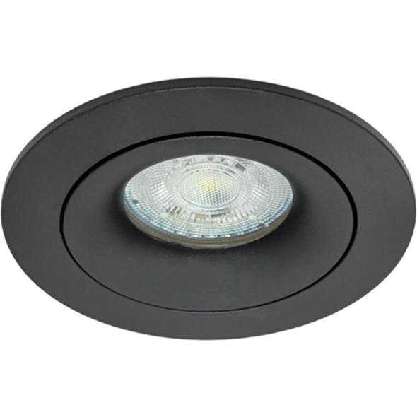 Sigmalicht Inbouwspot armatuur Oreo rond zwart, kantelbaar