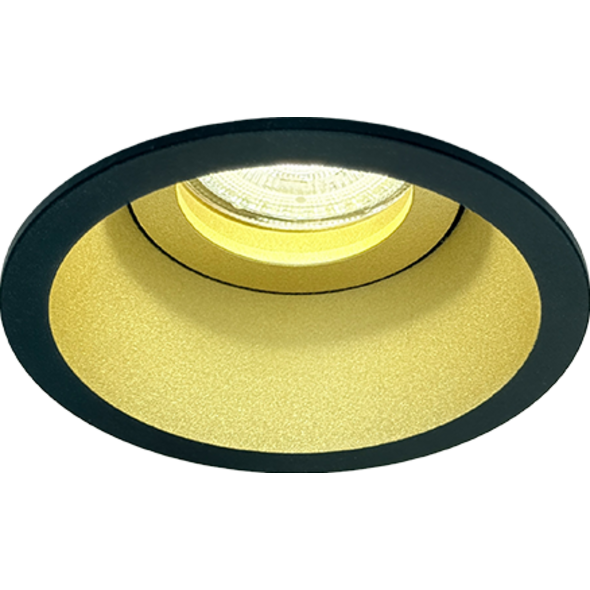 Sigmalicht Inbouwspot armatuur Reno rond zwart-goud