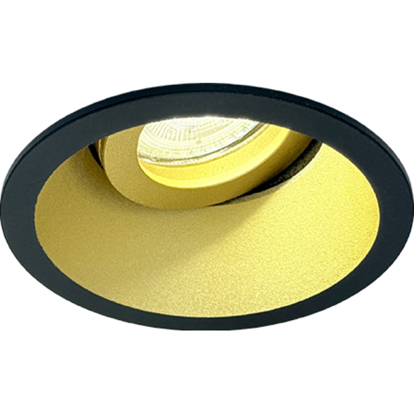 Sigmalicht Inbouwspot armatuur Reno rond zwart-goud