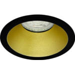 Sigmalicht Inbouwspot armatuur Hollow rond zwart-goud, verdiept