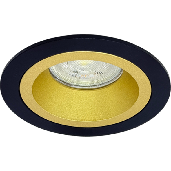 Sigmalicht Inbouwspot armatuur Mado rond zwart-goud