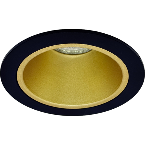 Sigmalicht Inbouwspot armatuur Deep rond zwart-goud