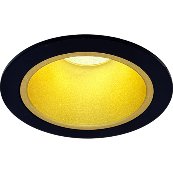 Sigmalicht Inbouwspot armatuur Deep rond zwart-goud