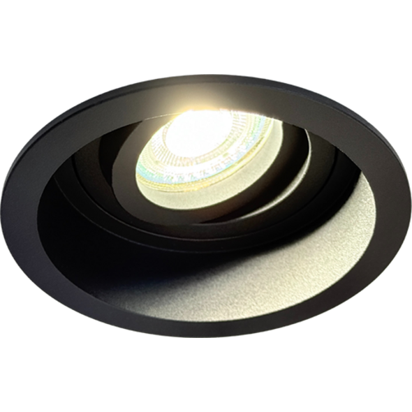 Sigmalicht Inbouwspot armatuur Orbit rond zwart