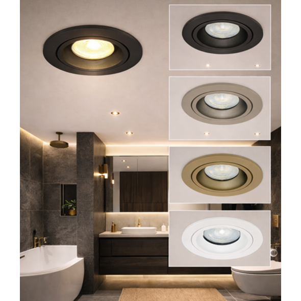 Sigmalicht Inbouwspot armatuur Semi rond champagne, ip54