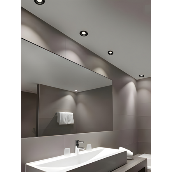 Sigmalicht Inbouwspot armatuur Semi rond zwart, ip54