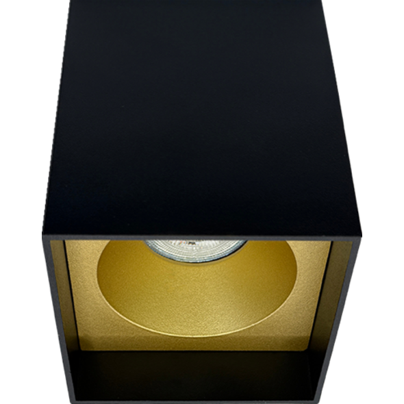 Sigmalicht Opbouwspot armatuur Peeq vierkant losse ring goud