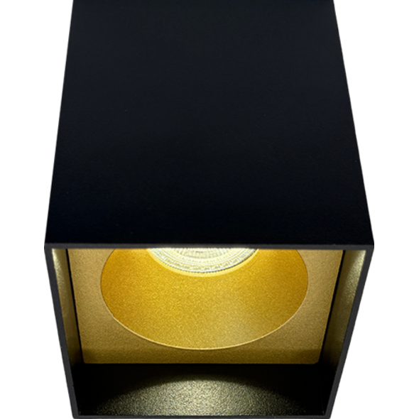 Sigmalicht Opbouwspot armatuur Peeq vierkant losse ring goud