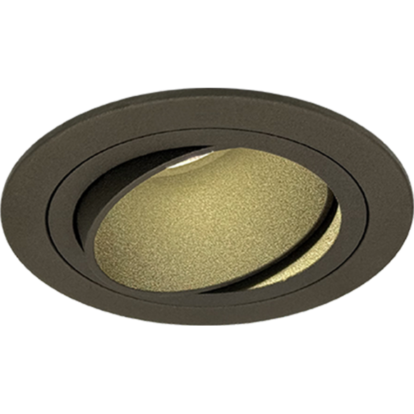 Sigmalicht Inbouwspot armatuur Plato rond brons, kantelbaar