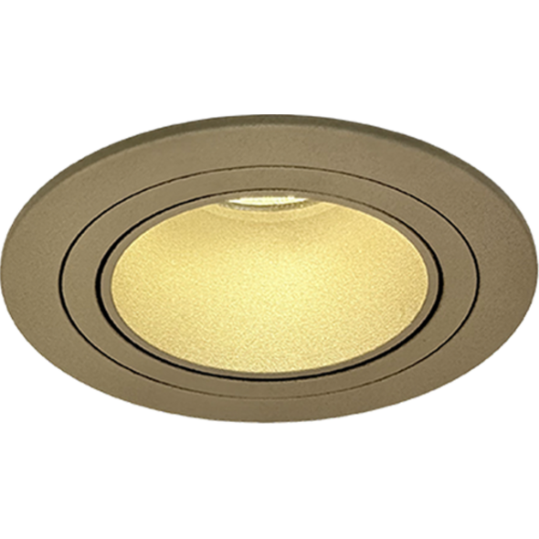 Sigmalicht Inbouwspot armatuur Plato rond champagne, kantelbaar
