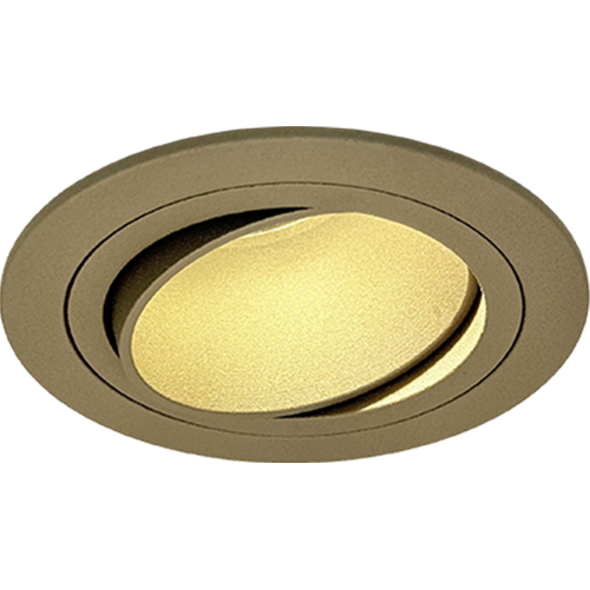 Sigmalicht Inbouwspot armatuur Plato rond champagne, kantelbaar