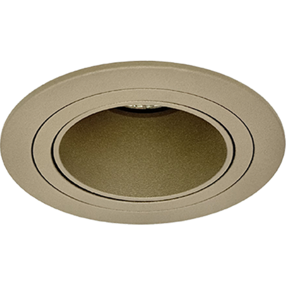Sigmalicht Inbouwspot armatuur Plato rond champagne, kantelbaar