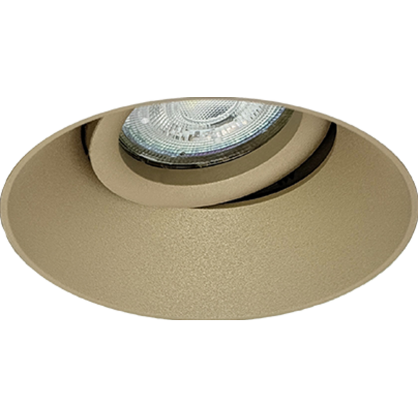 Sigmalicht Inbouwspot armatuur Astro rond champagne, kantelbaar trimless