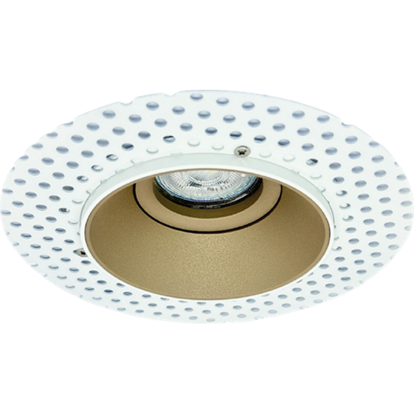 Sigmalicht Inbouwspot armatuur Astro rond champagne, kantelbaar trimless