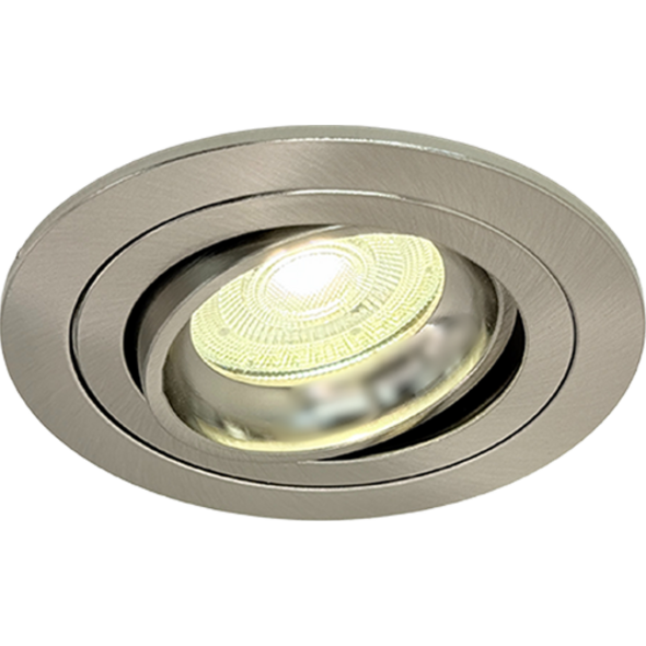 Sigmalicht Inbouwspot armatuur Nova rond nickel, kantelbaar