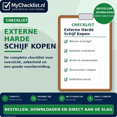 Checklist externe harde schijf kopen