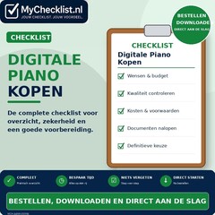 Checklist digitale piano kopen