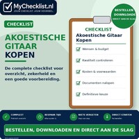 Checklist akoestische gitaar kopen met uitgebreide stappen en controlepunten