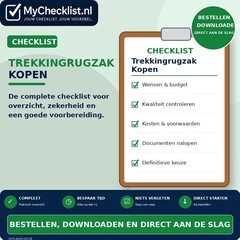 Checklist trekkingrugzak kopen