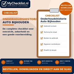 Checklist onderhoudshistorie auto bijhouden
