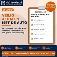 Checklist veilig afdalen met de auto met uitgebreide stappen en controlepunten