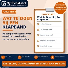 Checklist wat te doen bij een klapband