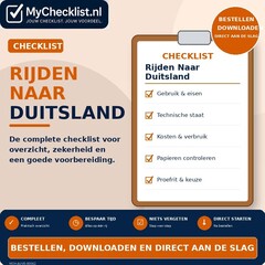 Checklist rijden naar duitsland