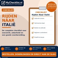 Checklist rijden naar italië met uitgebreide stappen en controlepunten