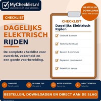Checklist dagelijks elektrisch rijden met uitgebreide stappen en controlepunten
