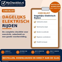 Checklist dagelijks elektrisch rijden