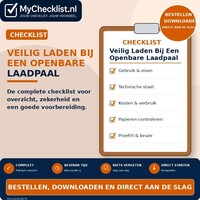 Checklist veilig laden bij een openbare laadpaal met uitgebreide stappen en controlepunten
