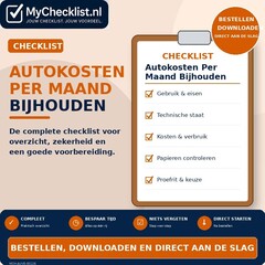 Checklist autokosten per maand bijhouden