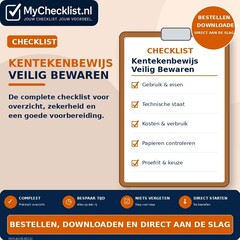 Checklist kentekenbewijs veilig bewaren