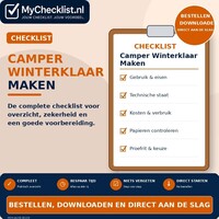 Checklist camper winterklaar maken met uitgebreide stappen en controlepunten