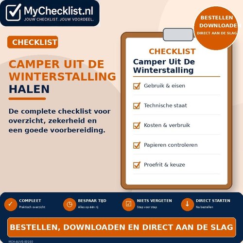 Checklist camper uit de winterstalling halen met uitgebreide stappen en controlepunten