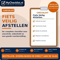 Checklist fiets veilig afstellen met uitgebreide stappen en controlepunten