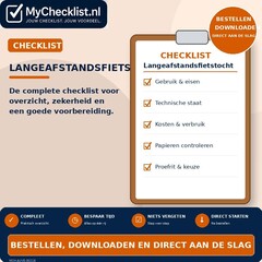 Checklist langeafstandsfietstocht
