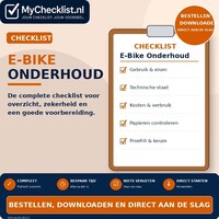Checklist e-bike onderhoud met uitgebreide stappen en controlepunten